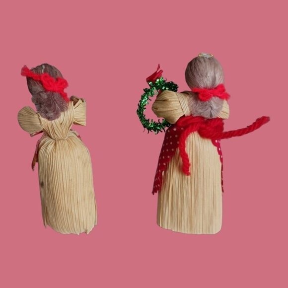 Vintage corn husk straw family lot of 8 - Picture 12 of 12